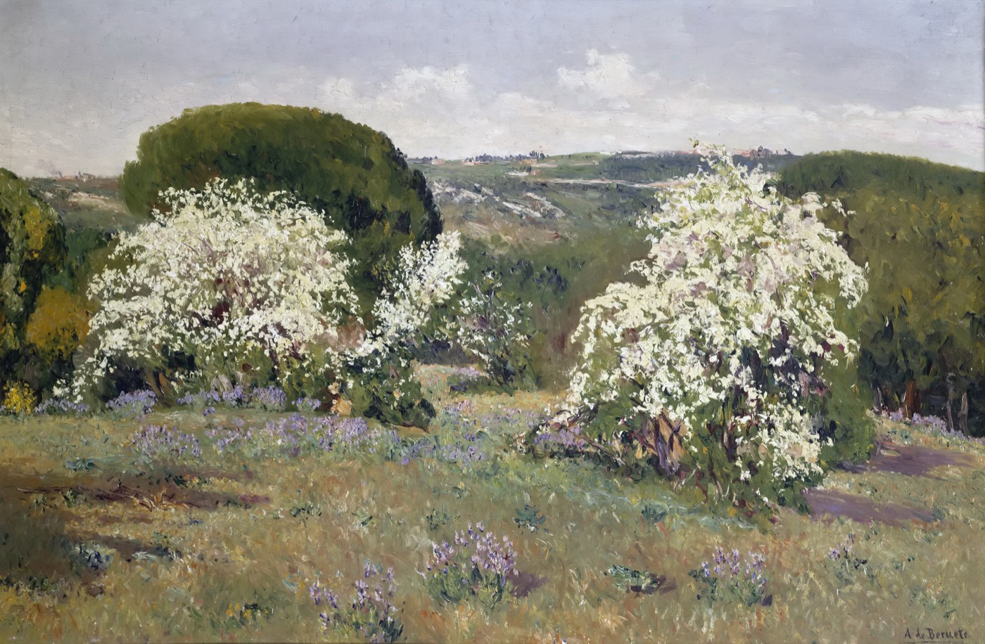 盛开的山楂花（西班牙文原题：Espinos en flor. Plantío de Infantes）